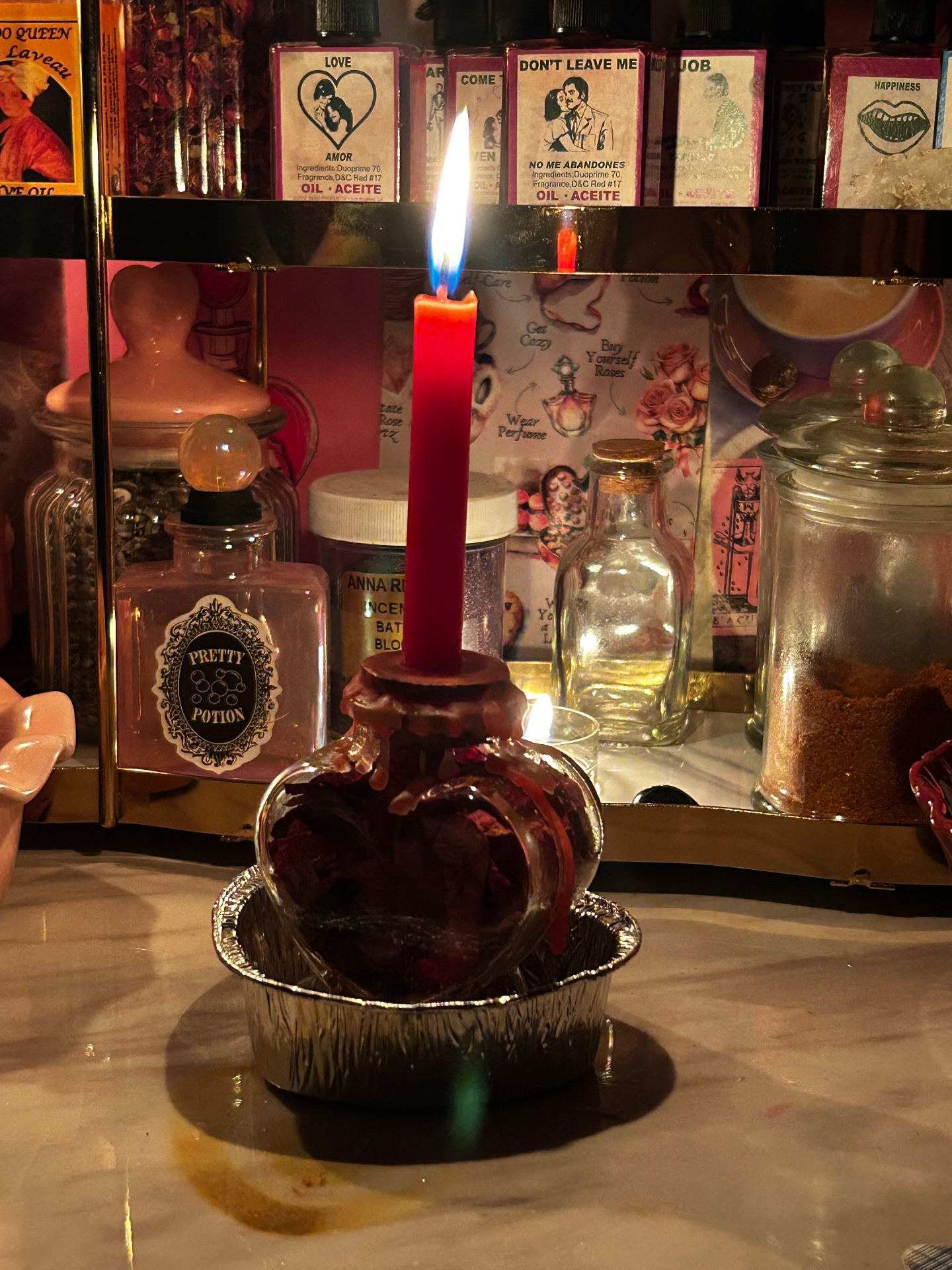 Spell Jars — ritual setup